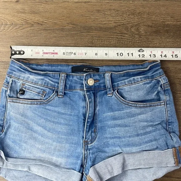 KanCan Women’s High Rise Cuffed Denim Jean Shorts, size 5/26 - Picture 4 of 9